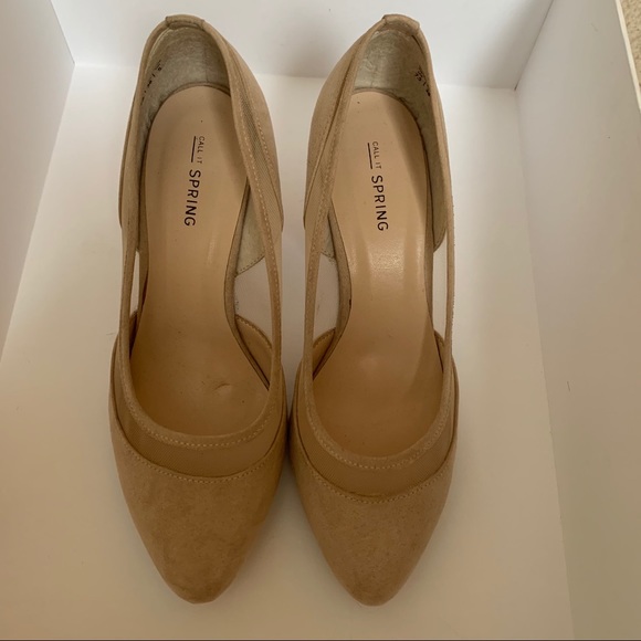 Call It Spring Nude Mesh Heels - Picture 7 of 8